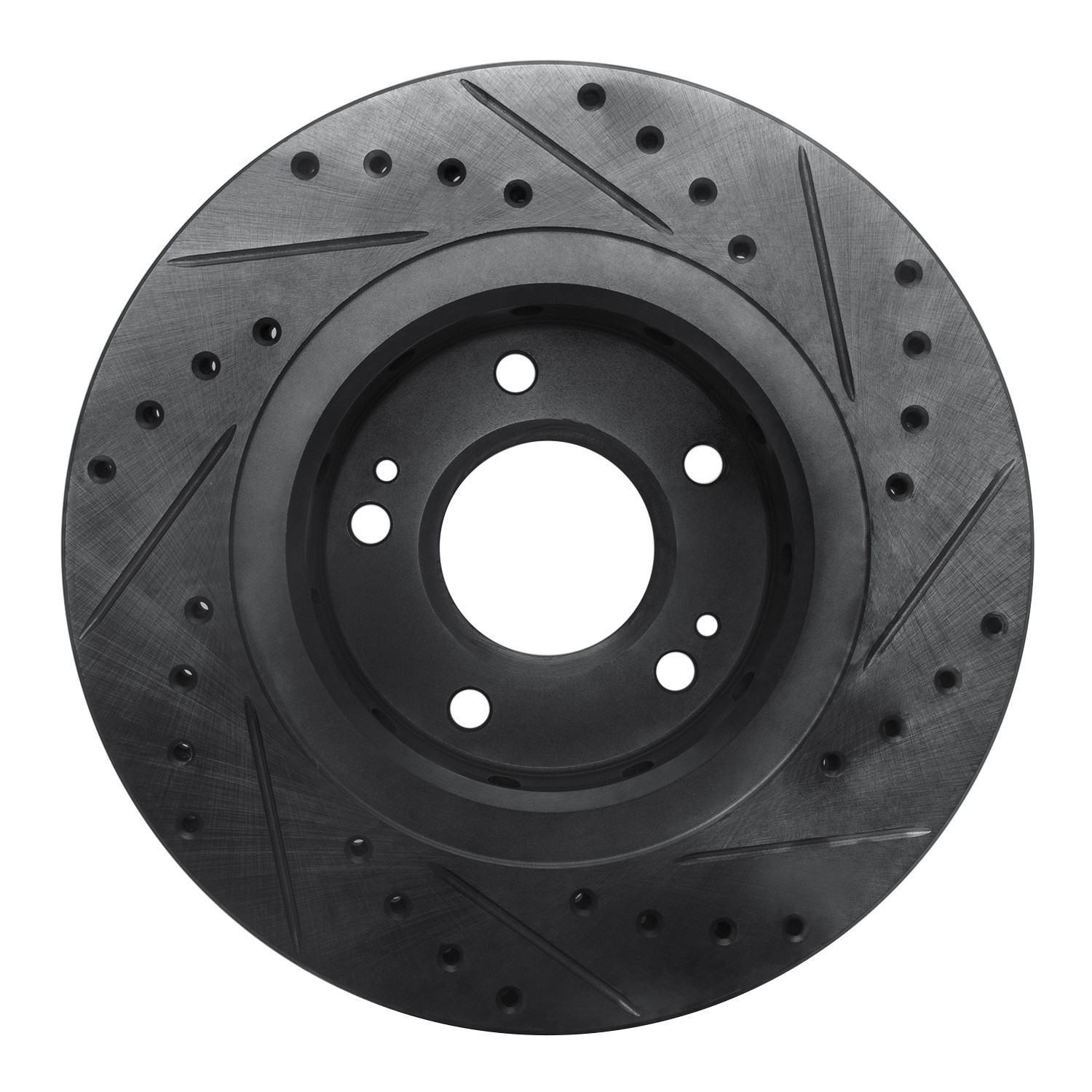 DYN 633-72061L DFC Brake Rotor - Drilled and Slotted - Black - Image 2
