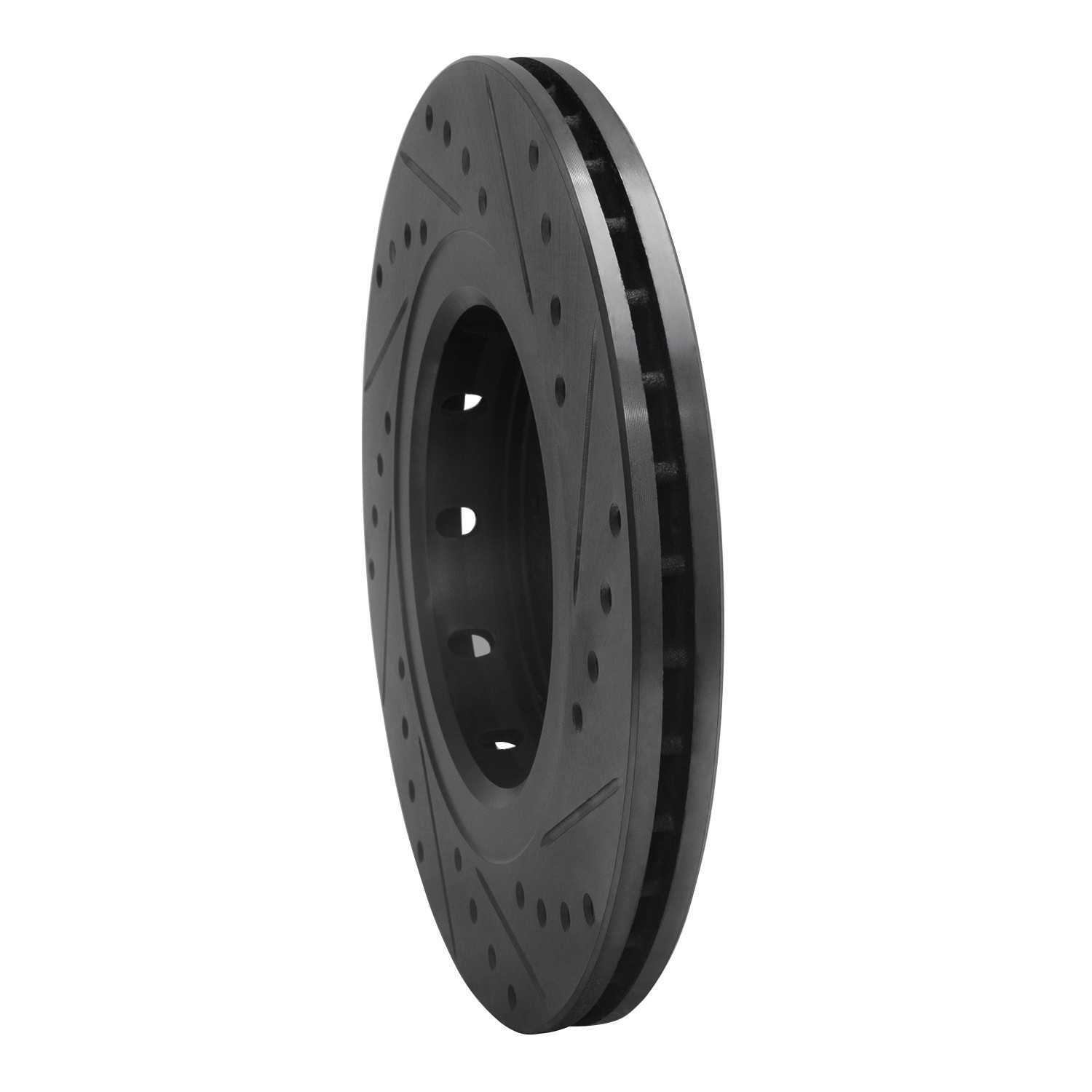 DYN 633-72061L DFC Brake Rotor - Drilled and Slotted - Black - Image 5