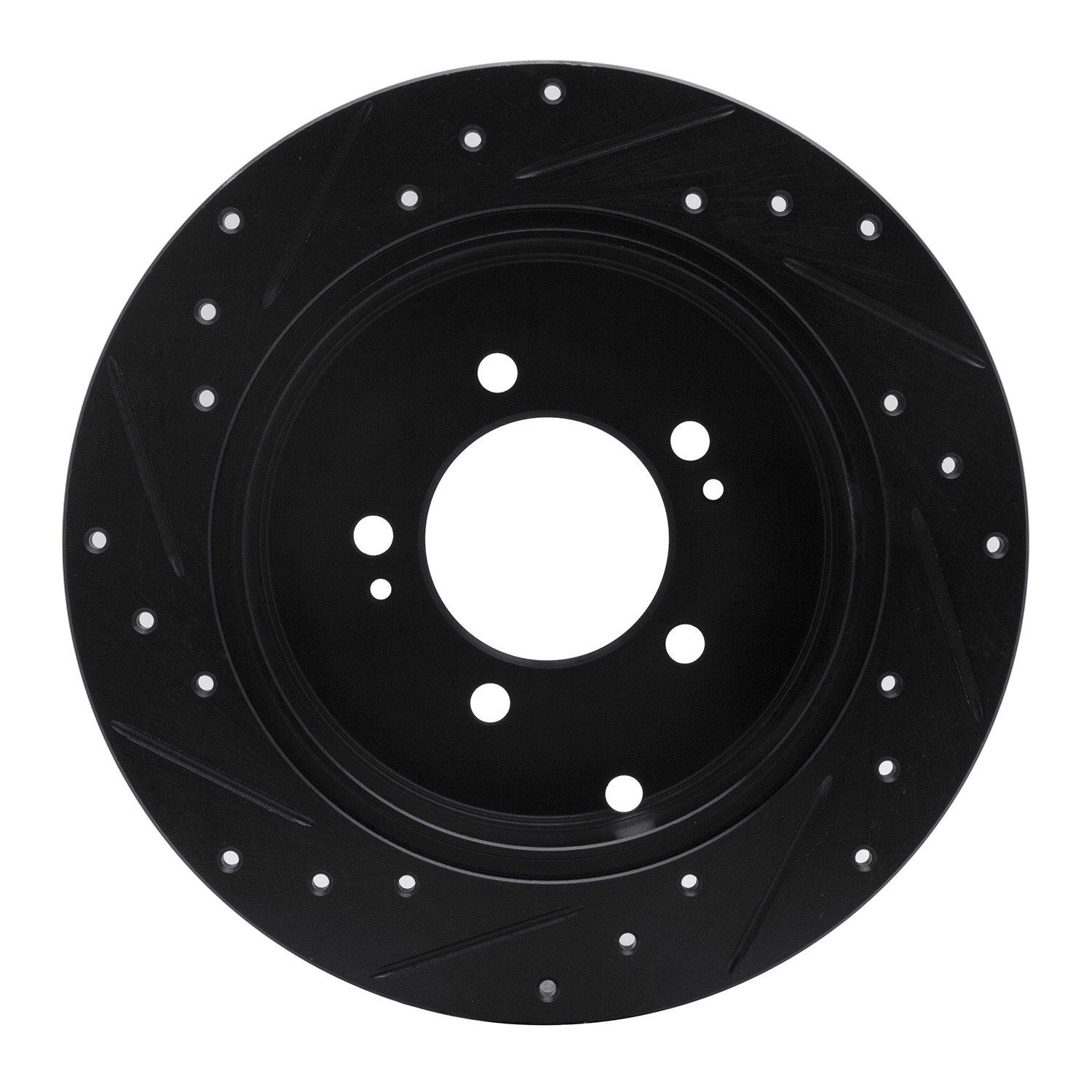 DYN 633-72062R DFC Brake Rotor - Drilled and Slotted - Black - Image 2