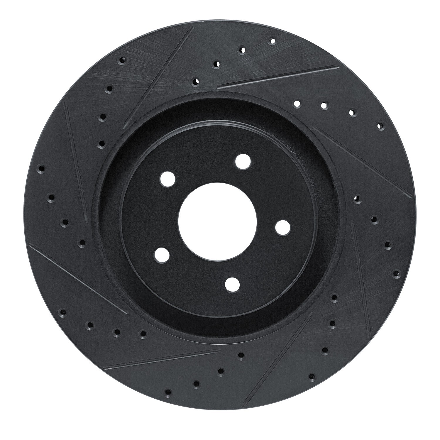 DYN 633-72070L DFC Brake Rotor - Drilled and Slotted - Black