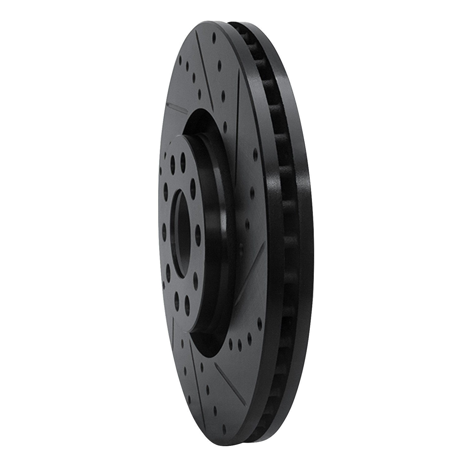 DYN 633-73036R DFC Brake Rotor - Drilled and Slotted - Black