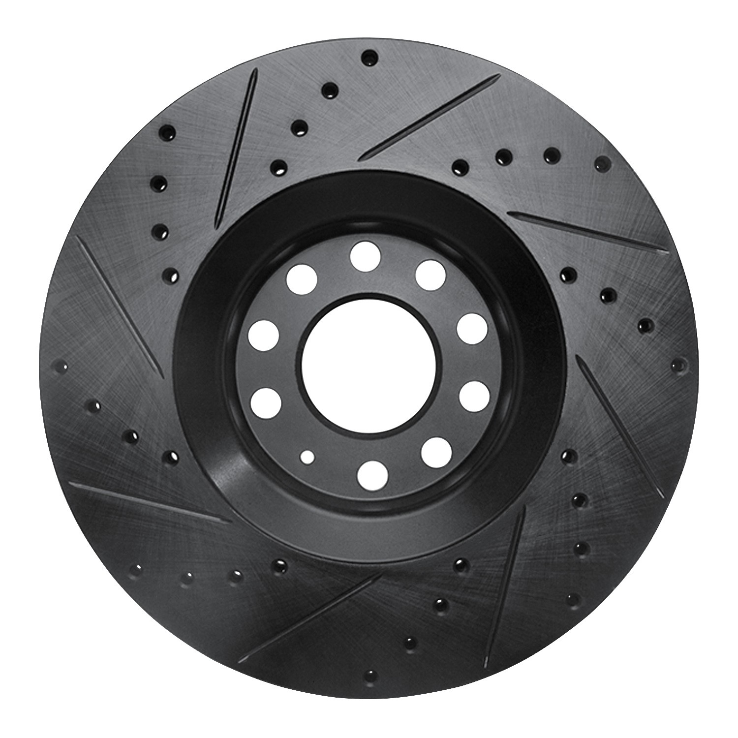 DYN 633-73036R DFC Brake Rotor - Drilled and Slotted - Black - Image 2