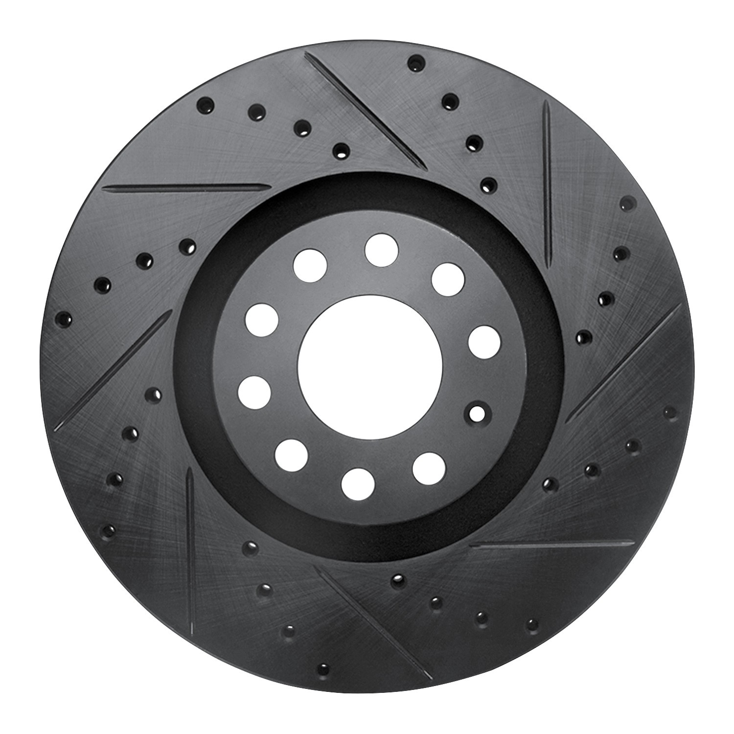 DYN 633-73036R DFC Brake Rotor - Drilled and Slotted - Black - Image 3