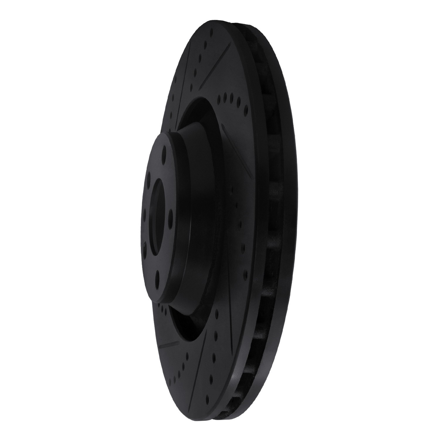 DYN 633-73038L DFC Brake Rotor - Drilled and Slotted - Black
