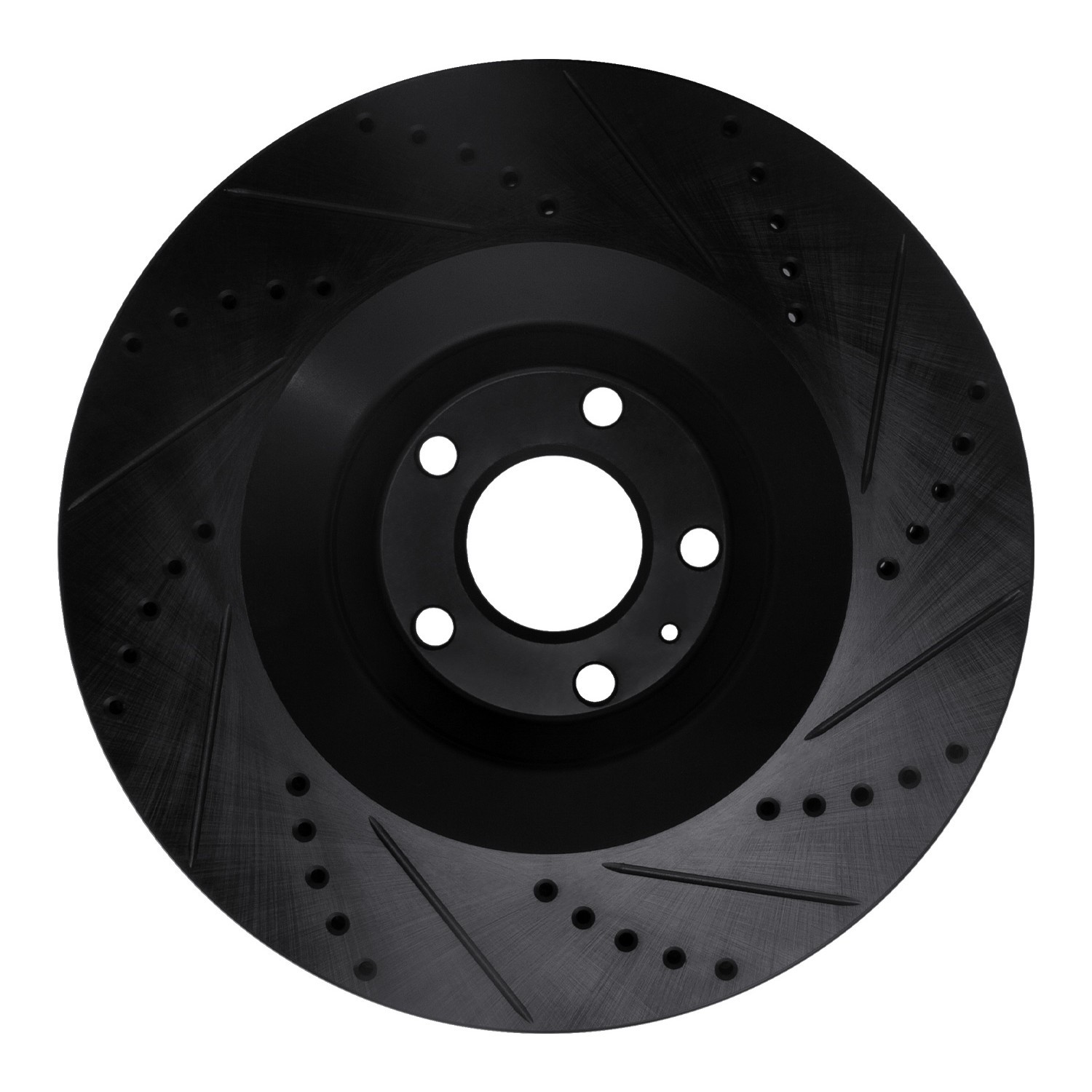 DYN 633-73038L DFC Brake Rotor - Drilled and Slotted - Black - Image 2