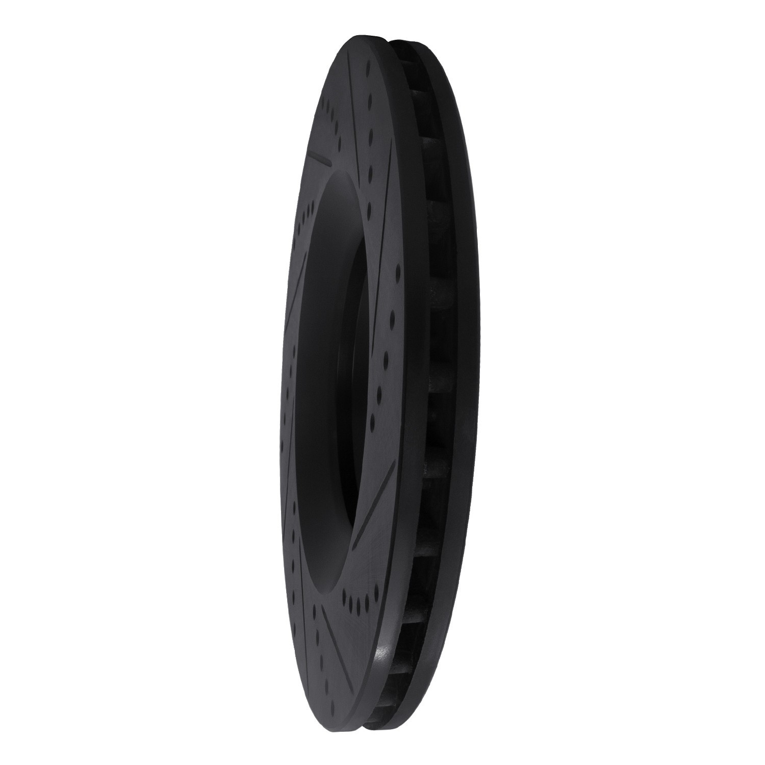 DYN 633-73038L DFC Brake Rotor - Drilled and Slotted - Black - Image 5