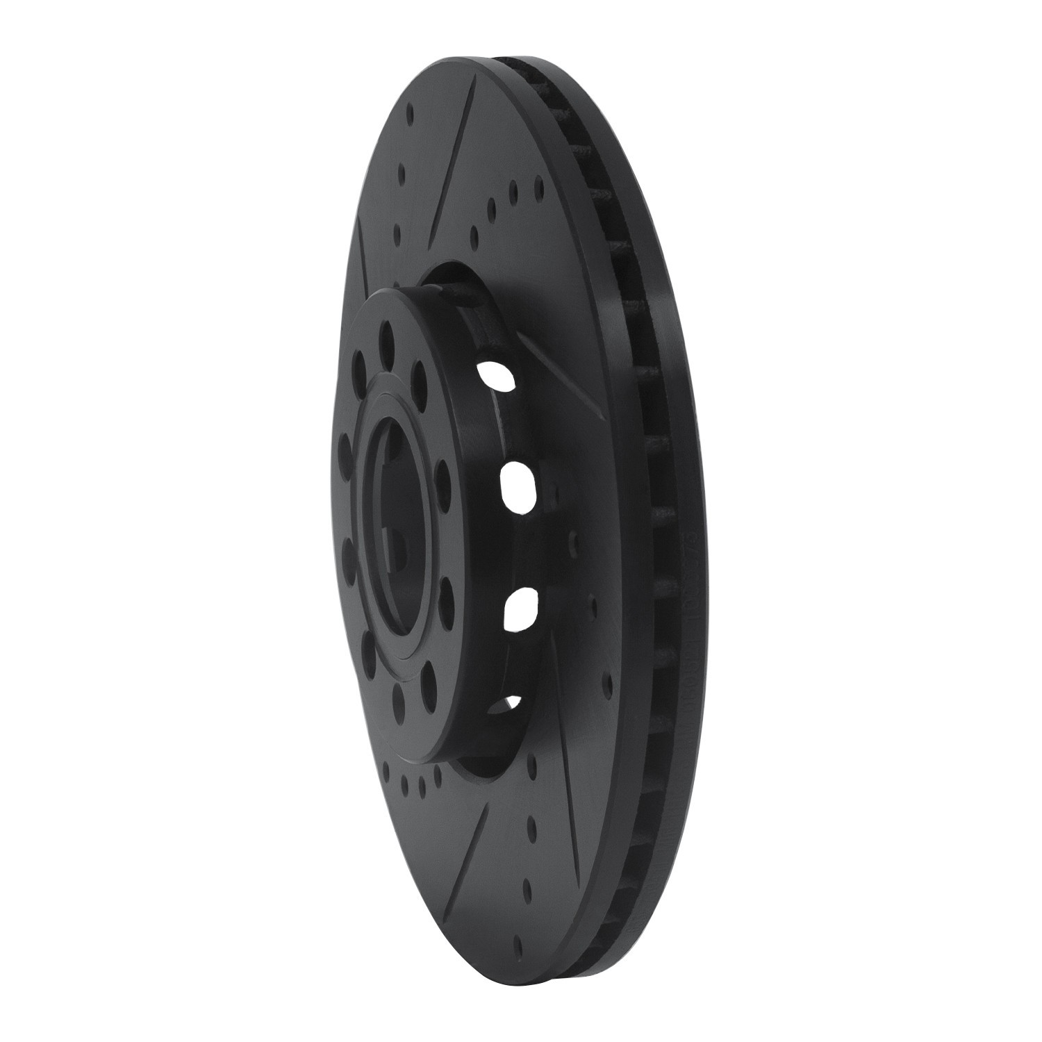 DYN 633-73041L DFC Brake Rotor - Drilled and Slotted - Black
