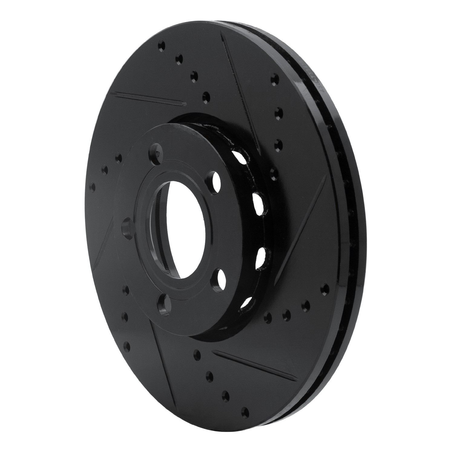 DYN 633-73041R DFC Brake Rotor - Drilled and Slotted - Black