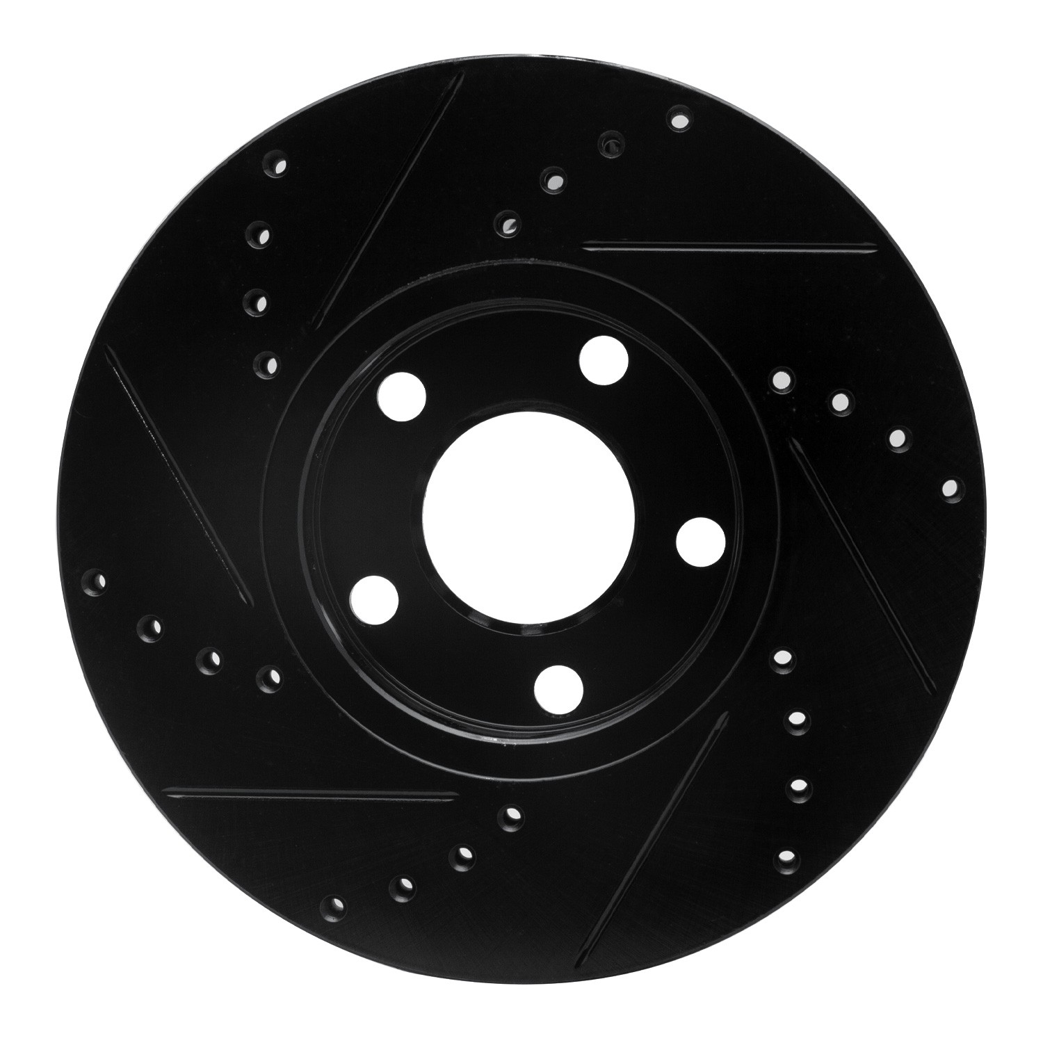 DYN 633-73041R DFC Brake Rotor - Drilled and Slotted - Black - Image 2