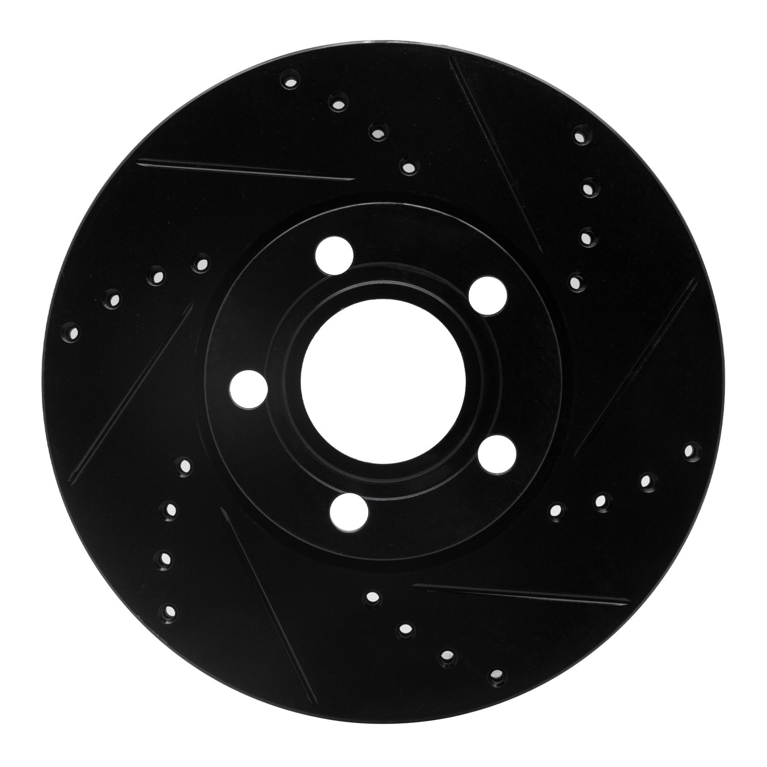 DYN 633-73041R DFC Brake Rotor - Drilled and Slotted - Black - Image 3