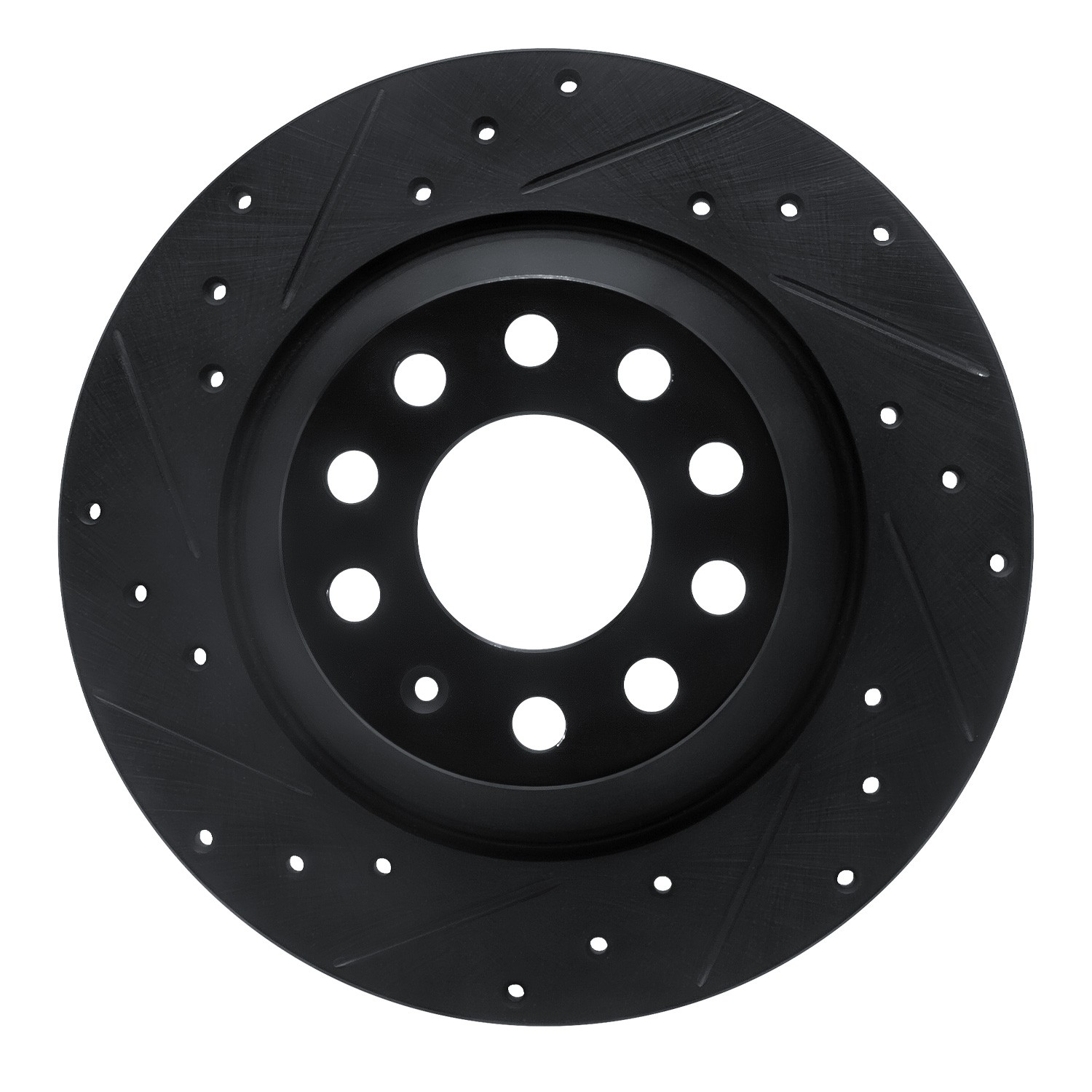 DYN 633-73042L DFC Brake Rotor - Drilled and Slotted - Black