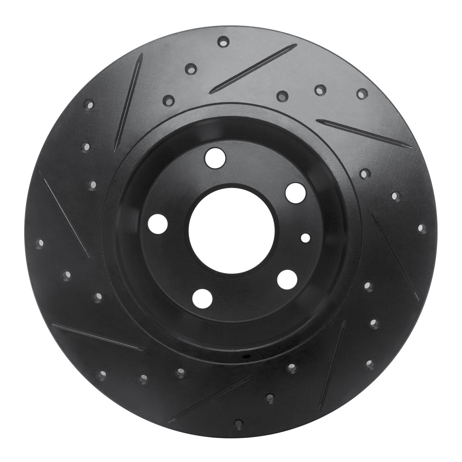 DYN 633-73053R DFC Brake Rotor - Drilled and Slotted - Black - Image 2