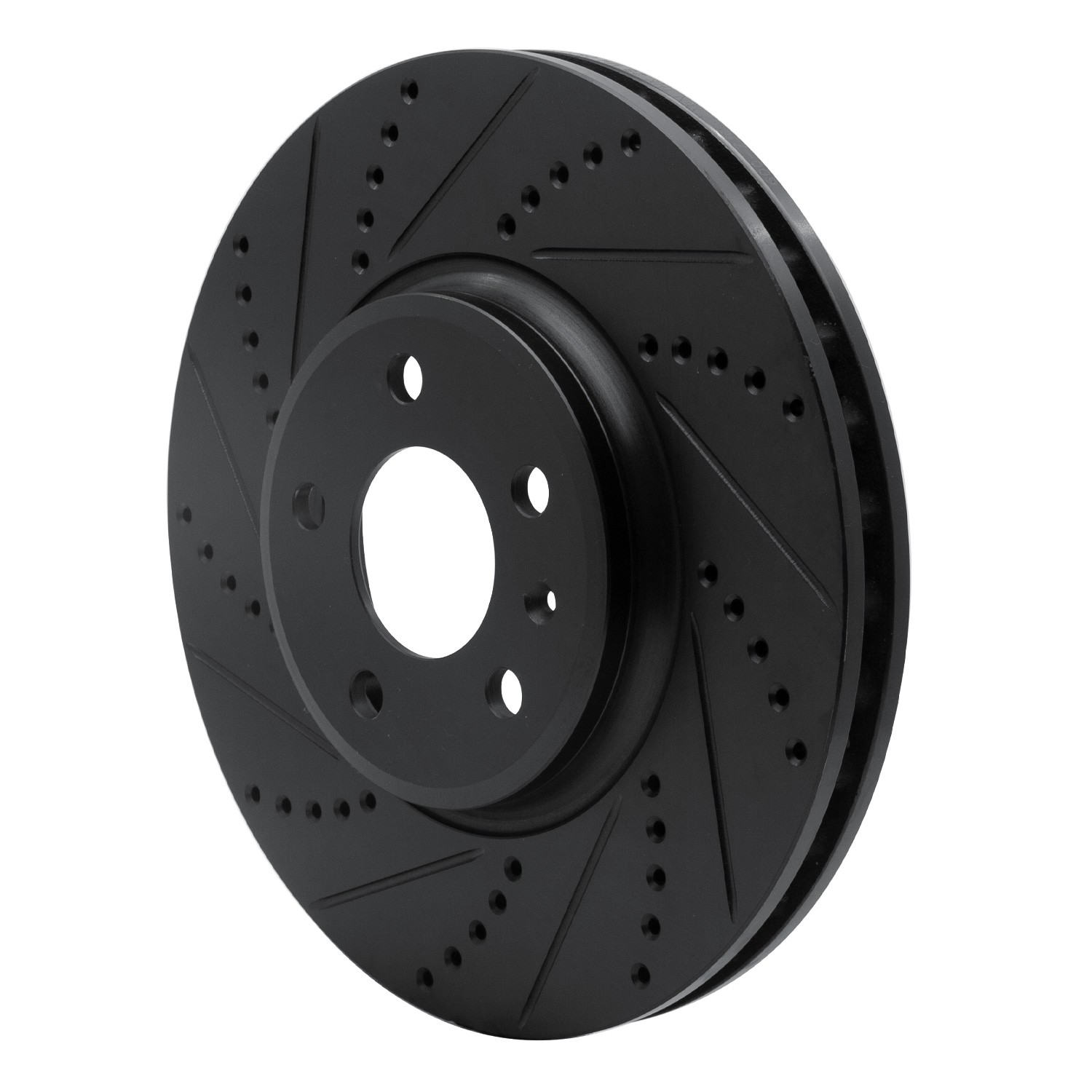 DYN 633-73057L DFC Brake Rotor - Drilled and Slotted - Black