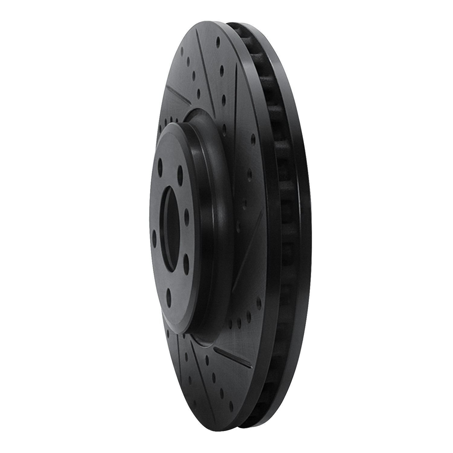 DYN 633-73057R DFC Brake Rotor - Drilled and Slotted - Black