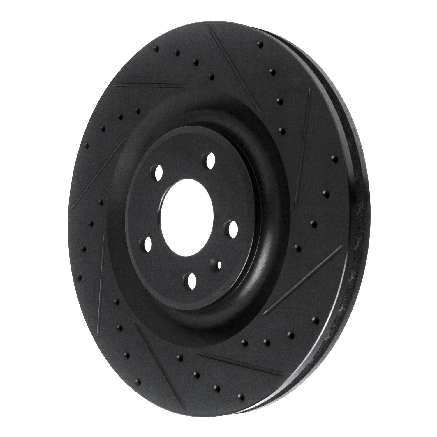 DYN 633-73079R DFC Brake Rotor - Drilled and Slotted - Black