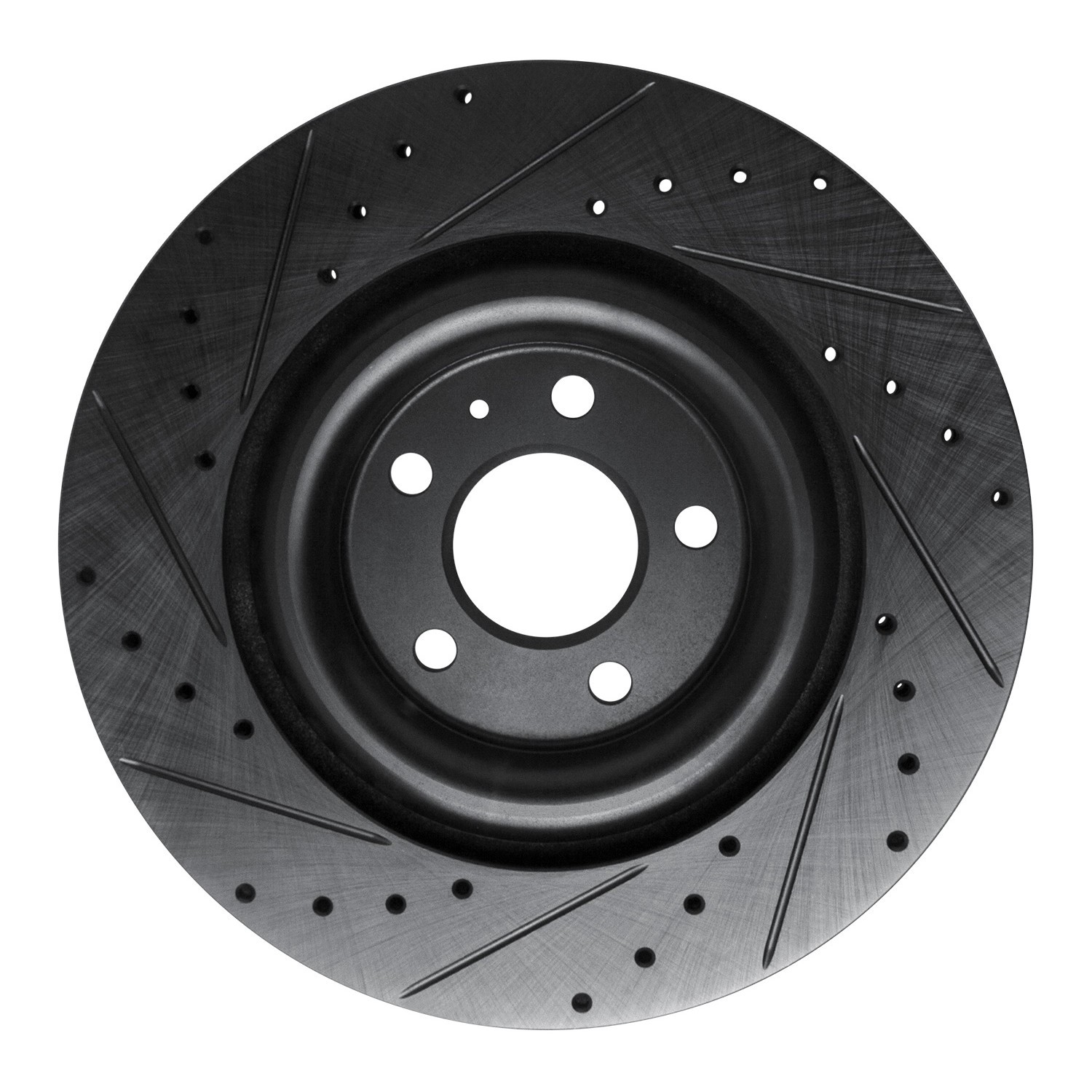 DYN 633-73079R DFC Brake Rotor - Drilled and Slotted - Black - Image 2