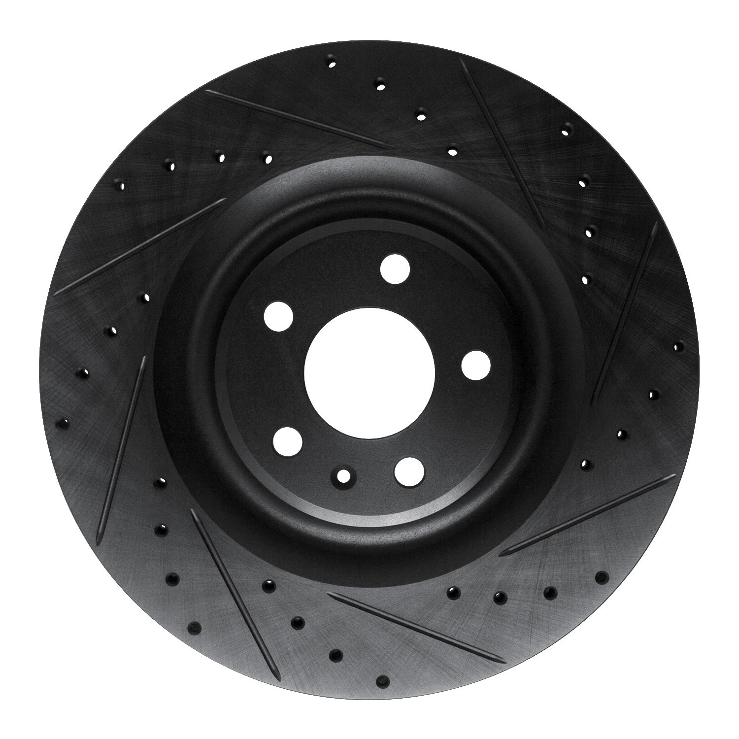 DYN 633-73079R DFC Brake Rotor - Drilled and Slotted - Black - Image 3
