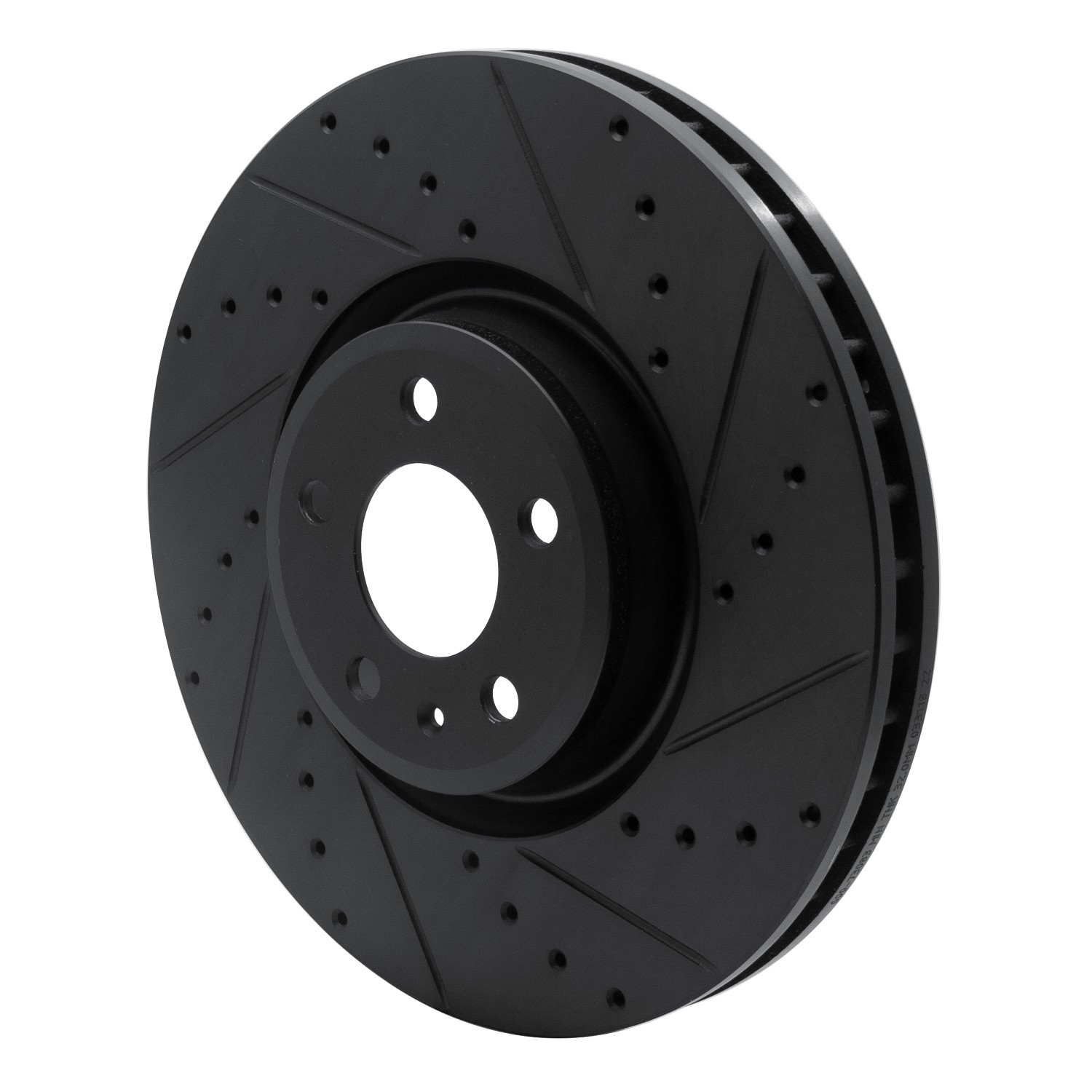 DYN 633-73083R DFC Brake Rotor - Drilled and Slotted - Black