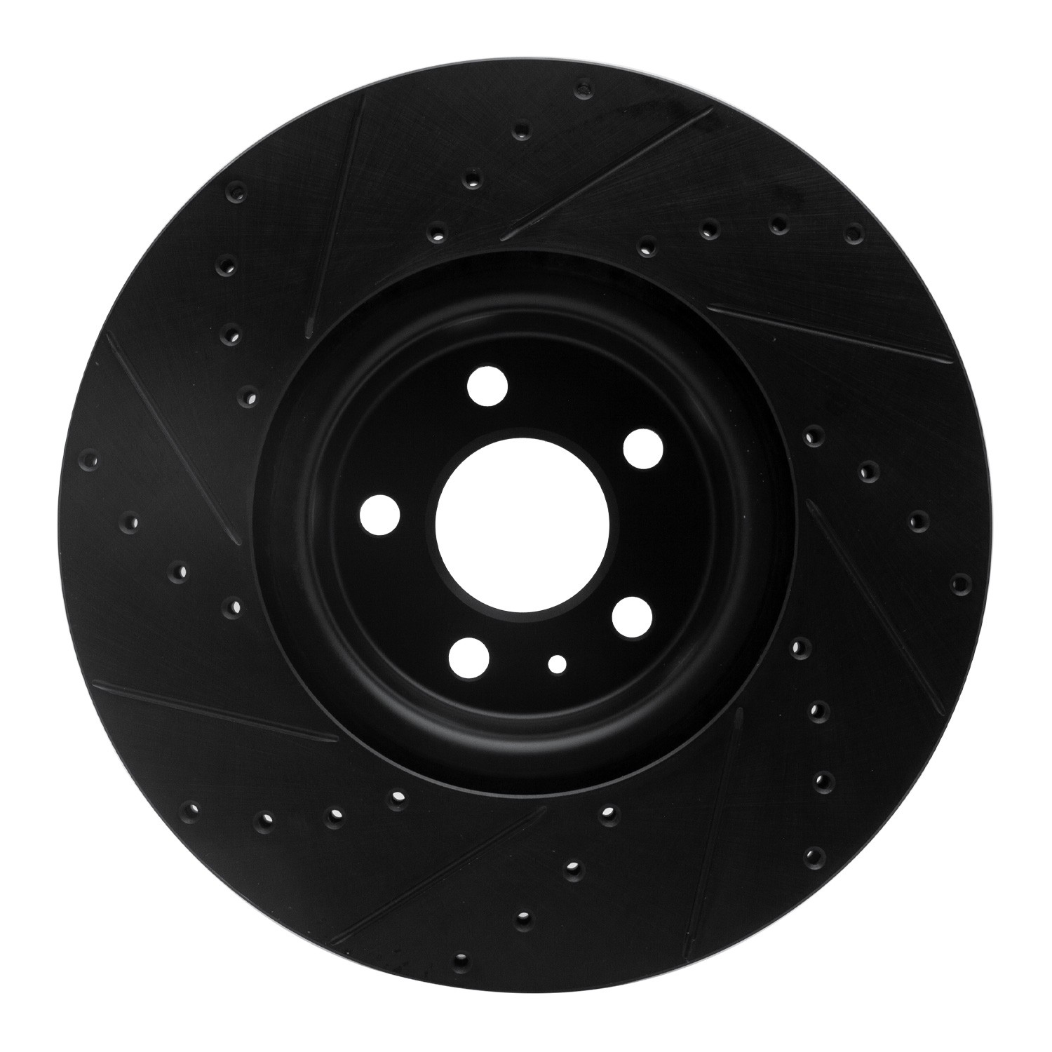 DYN 633-73083R DFC Brake Rotor - Drilled and Slotted - Black - Image 2