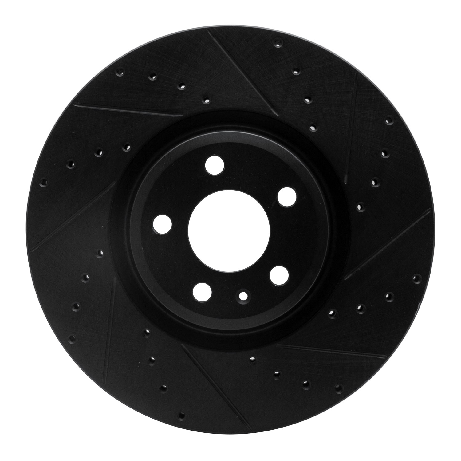 DYN 633-73083R DFC Brake Rotor - Drilled and Slotted - Black - Image 3