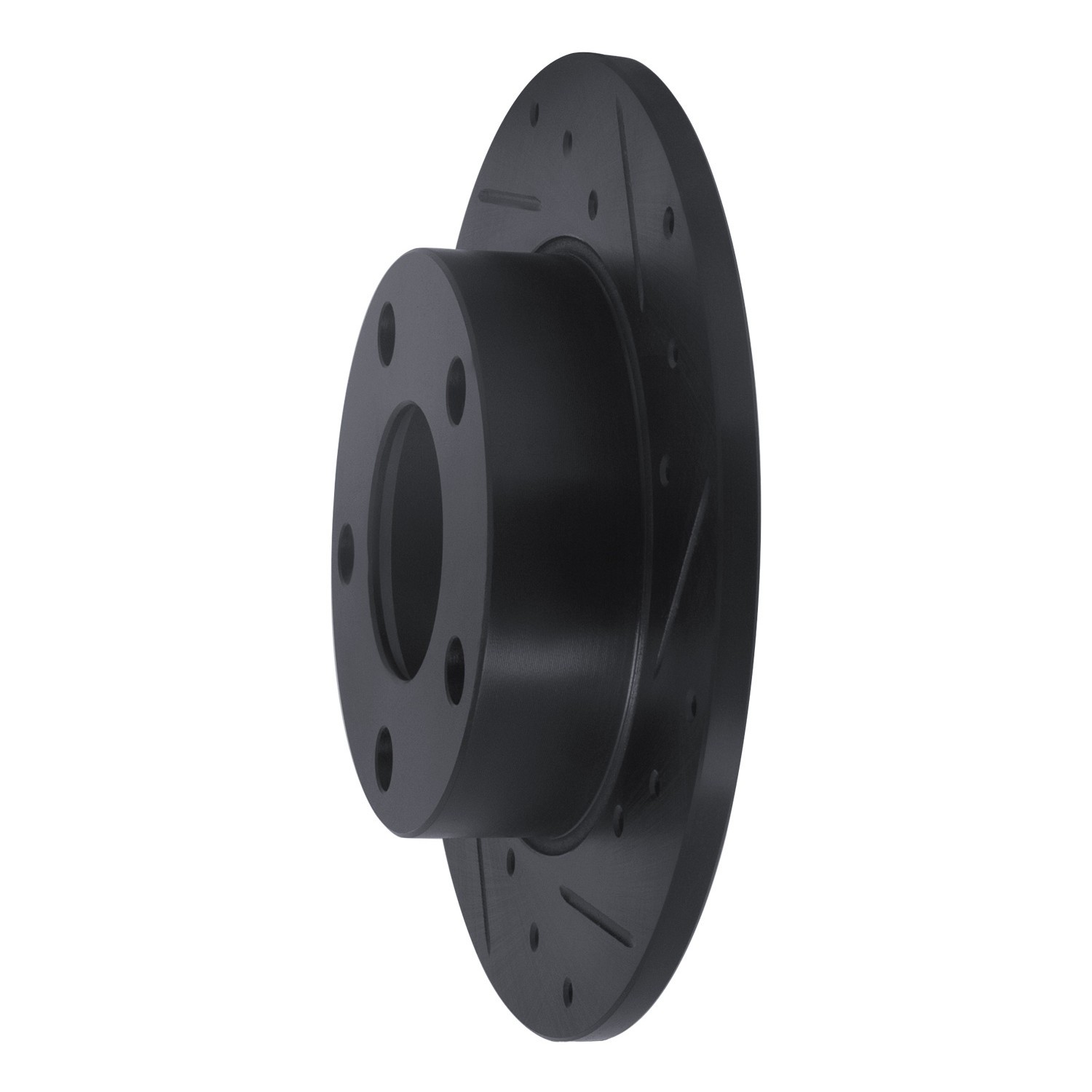DYN 633-74014R DFC Brake Rotor - Drilled and Slotted - Black
