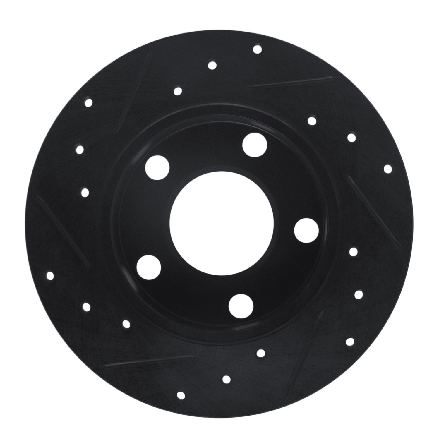 DYN 633-74014R DFC Brake Rotor - Drilled and Slotted - Black - Image 2