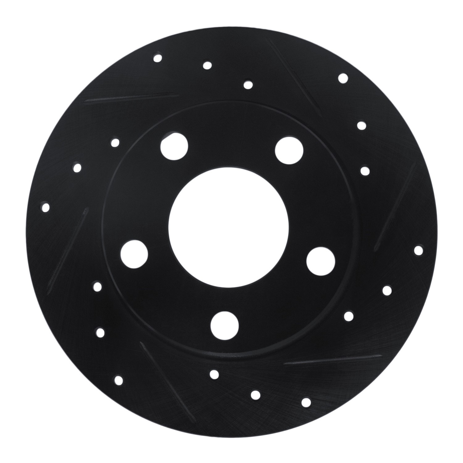 DYN 633-74014R DFC Brake Rotor - Drilled and Slotted - Black - Image 3