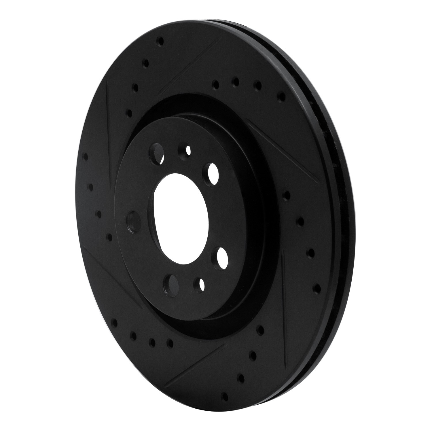 DYN 633-74016L DFC Brake Rotor - Drilled and Slotted - Black