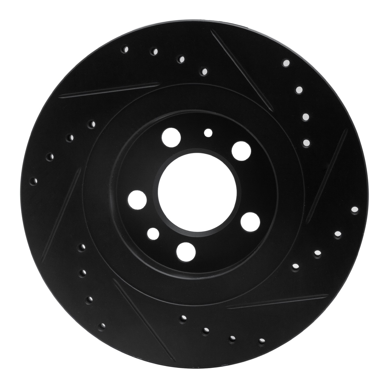 DYN 633-74016L DFC Brake Rotor - Drilled and Slotted - Black - Image 2