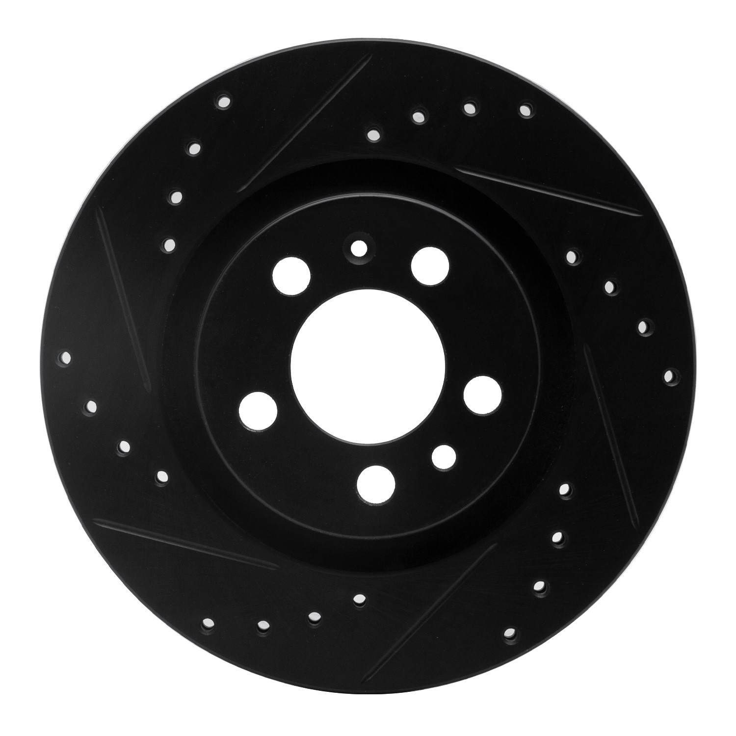 DYN 633-74016L DFC Brake Rotor - Drilled and Slotted - Black - Image 3