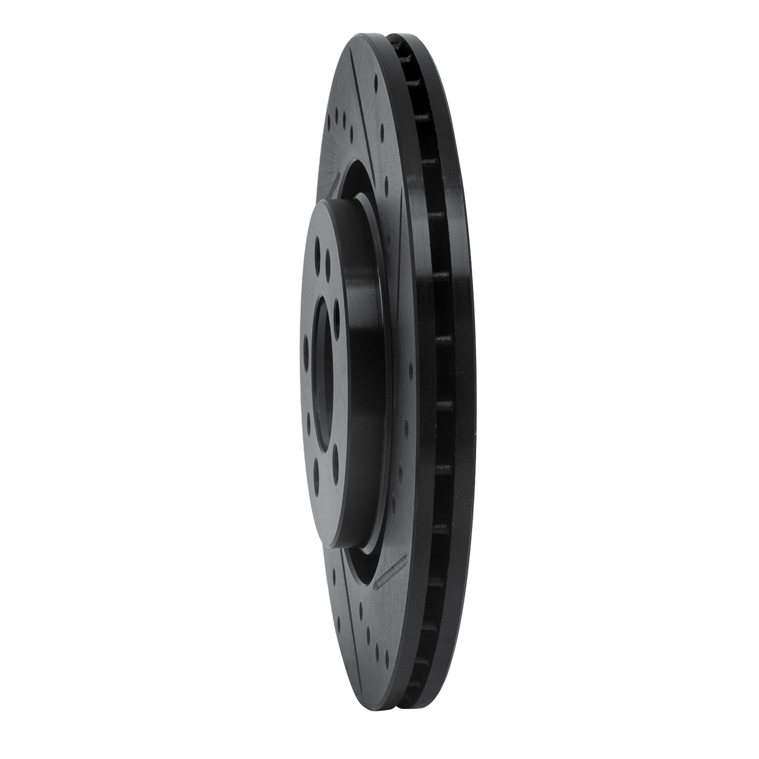 DYN 633-74016R DFC Brake Rotor - Drilled and Slotted - Black