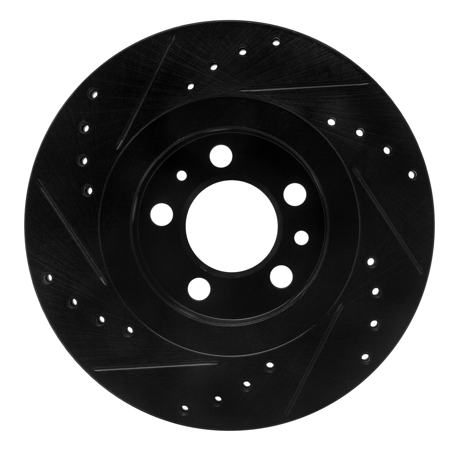 DYN 633-74016R DFC Brake Rotor - Drilled and Slotted - Black - Image 2