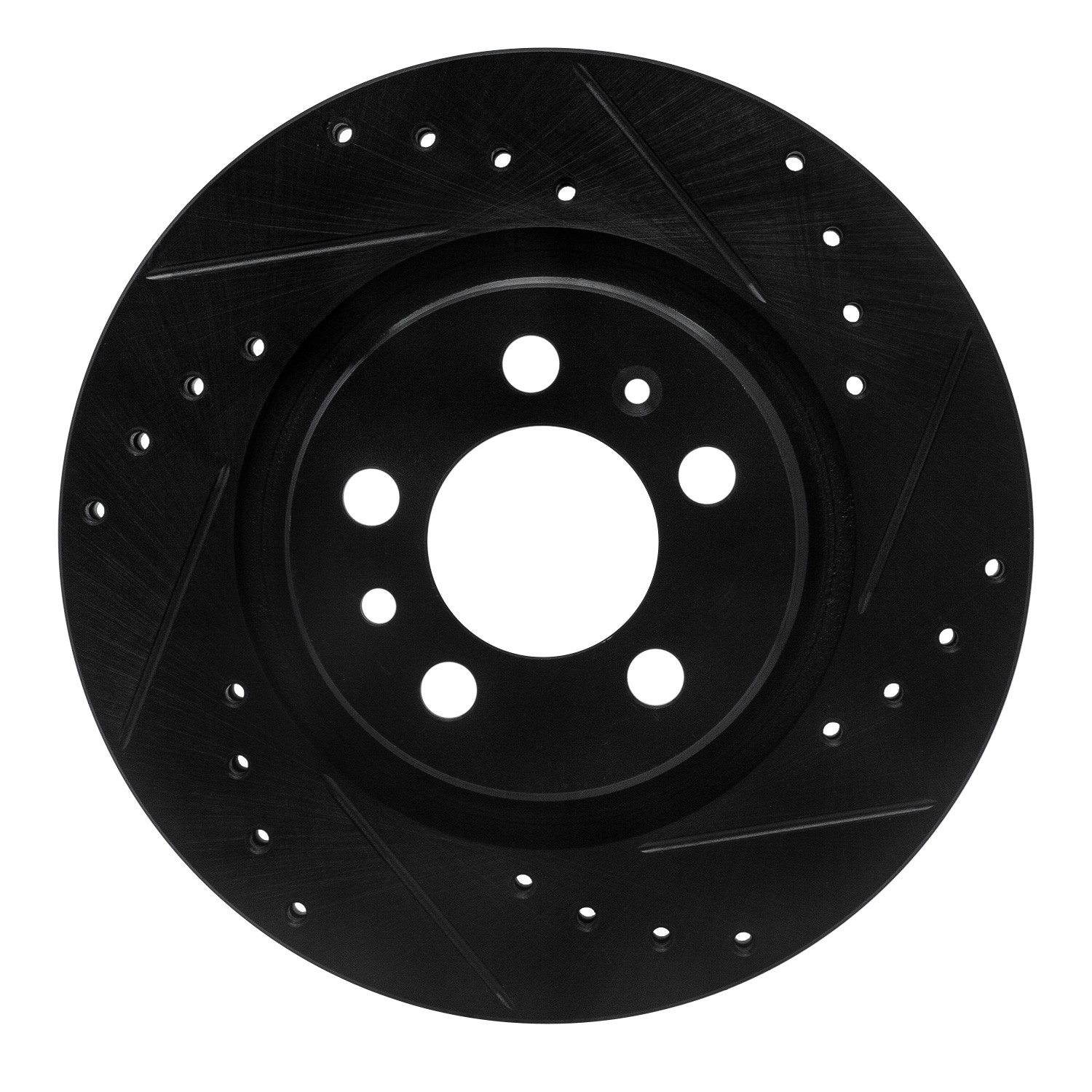 DYN 633-74016R DFC Brake Rotor - Drilled and Slotted - Black - Image 3