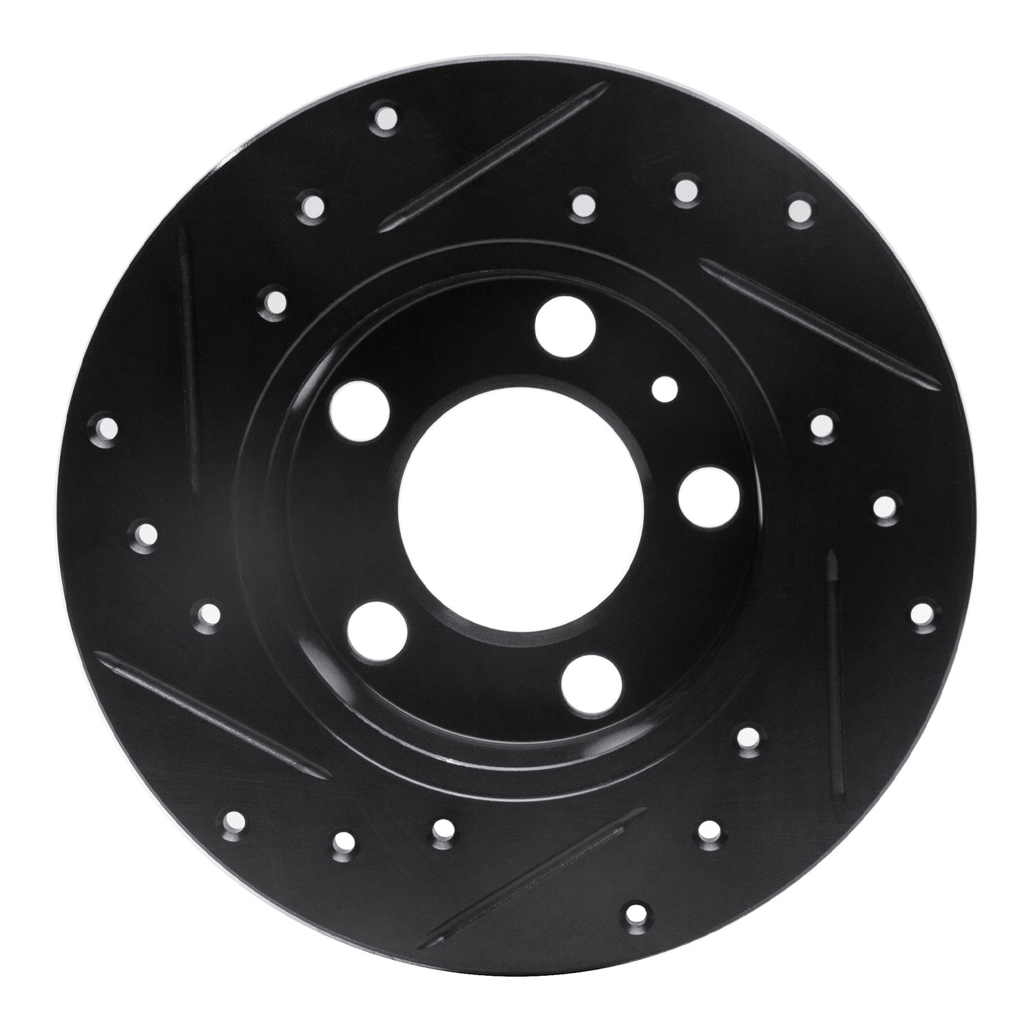 DYN 633-74019L DFC Brake Rotor - Drilled and Slotted - Black - Image 2