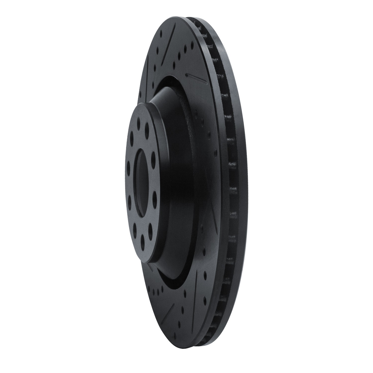 DYN 633-74030L DFC Brake Rotor - Drilled and Slotted - Black - Image 2