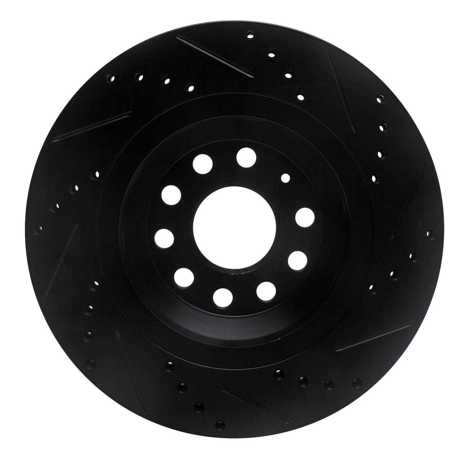 DYN 633-74030L DFC Brake Rotor - Drilled and Slotted - Black - Image 3