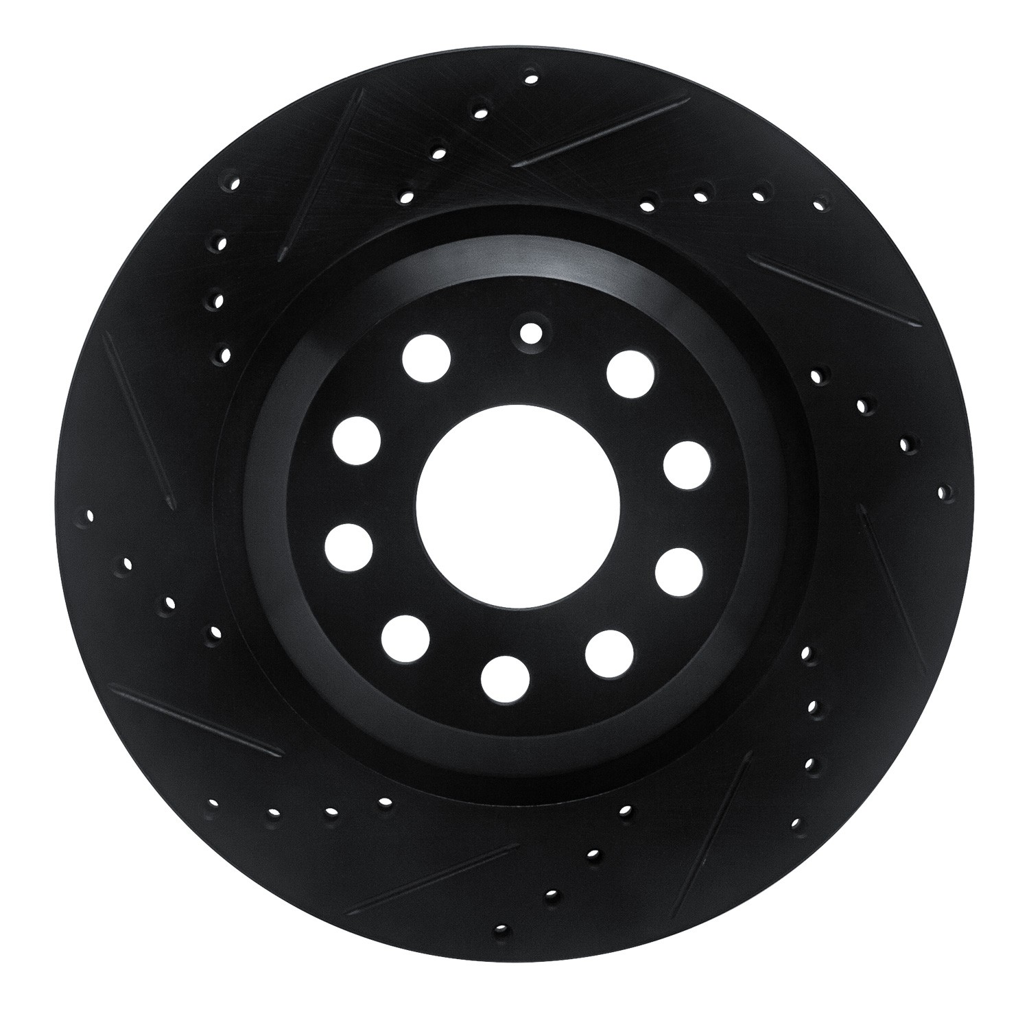 DYN 633-74030L DFC Brake Rotor - Drilled and Slotted - Black - Image 4