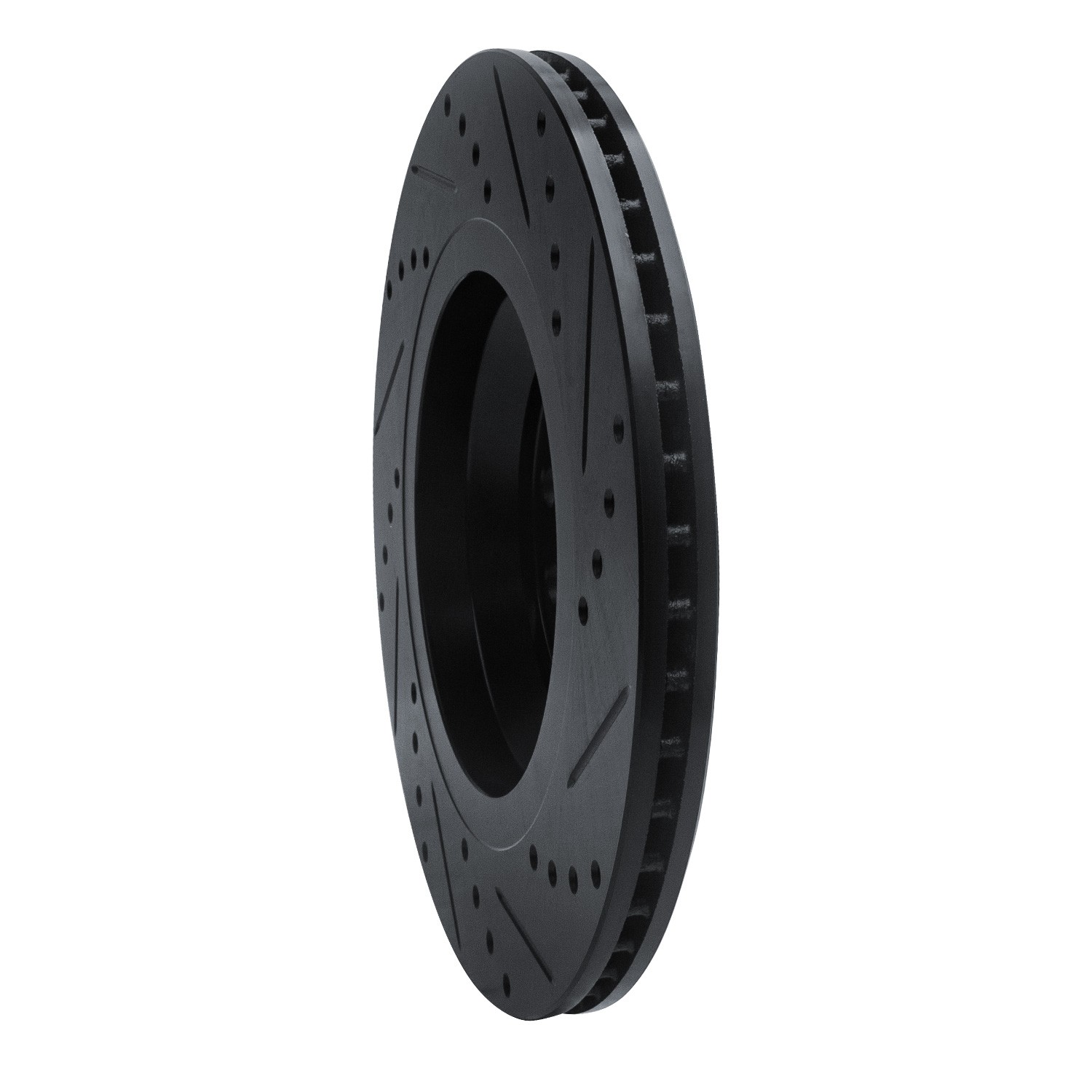 DYN 633-74030L DFC Brake Rotor - Drilled and Slotted - Black