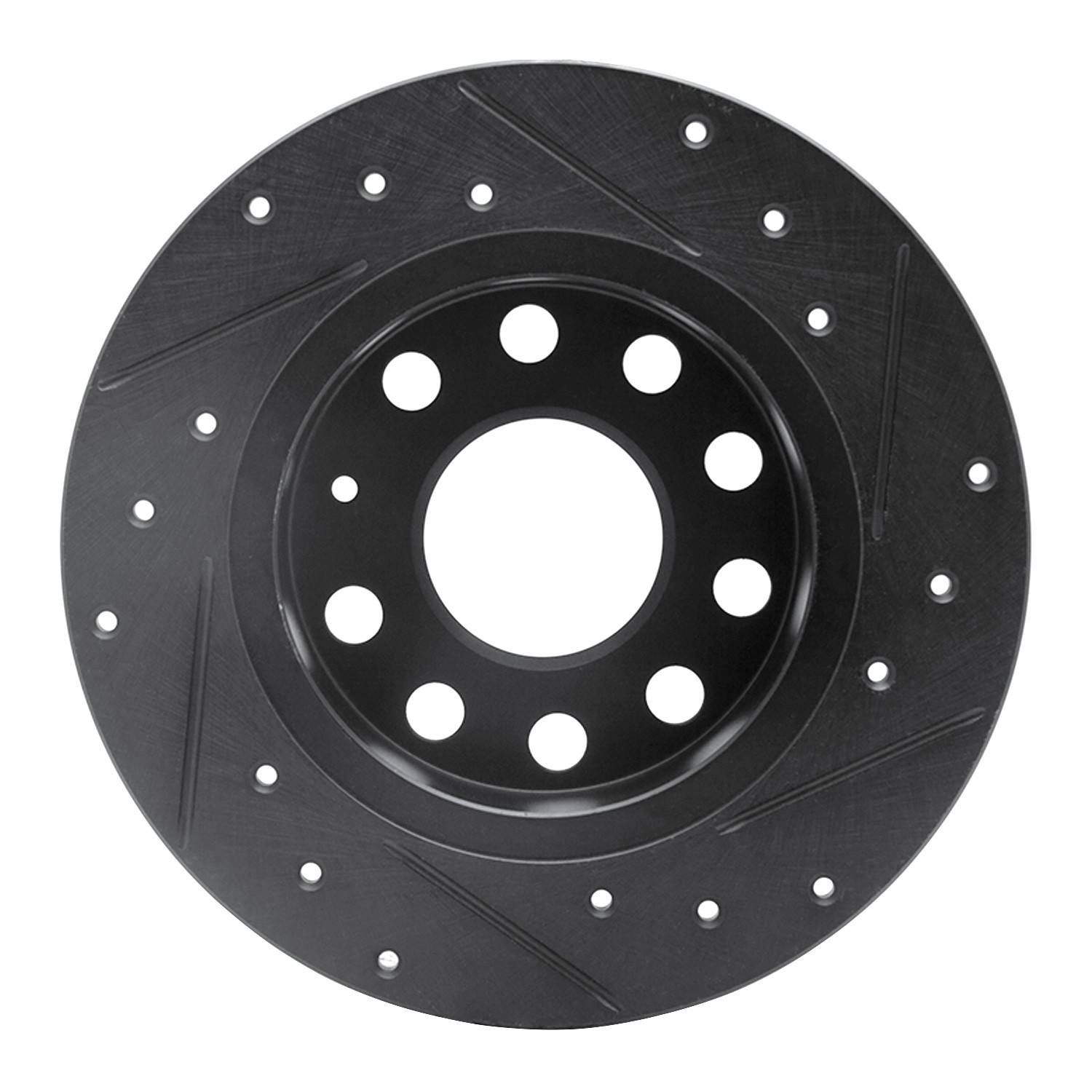 DYN 633-74033L DFC Brake Rotor - Drilled and Slotted - Black - Image 2
