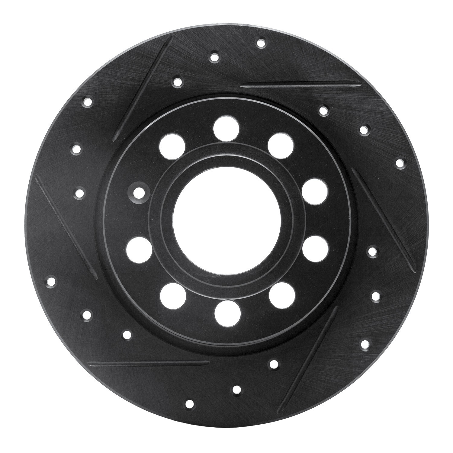 DYN 633-74033L DFC Brake Rotor - Drilled and Slotted - Black - Image 3