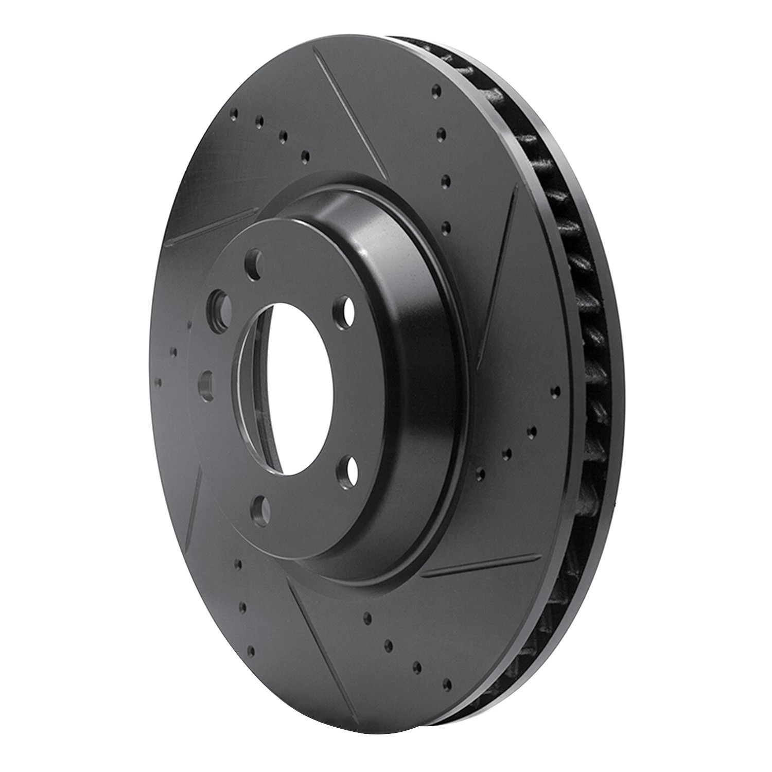 DYN 633-74051D DFC Brake Rotor - Drilled and Slotted - Black
