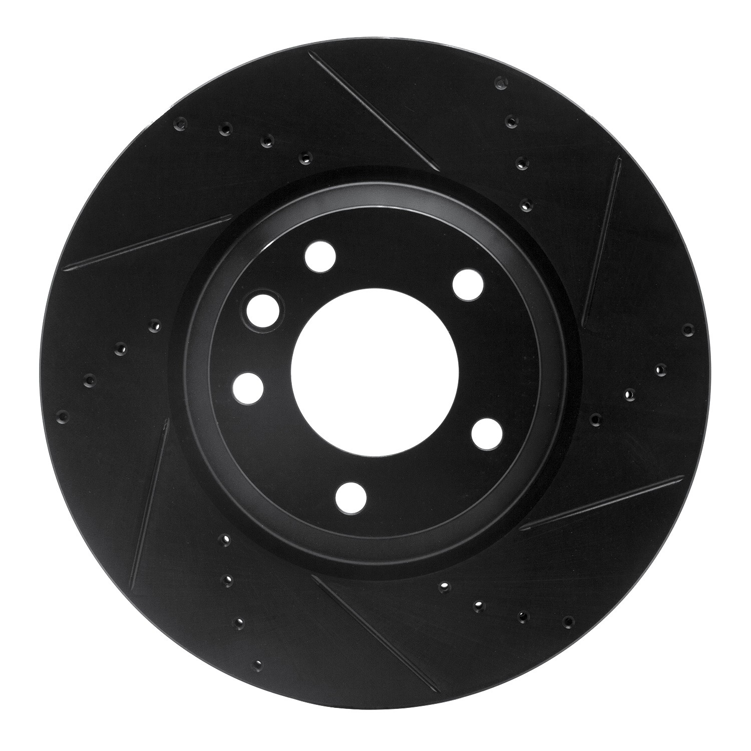 DYN 633-74051D DFC Brake Rotor - Drilled and Slotted - Black - Image 3