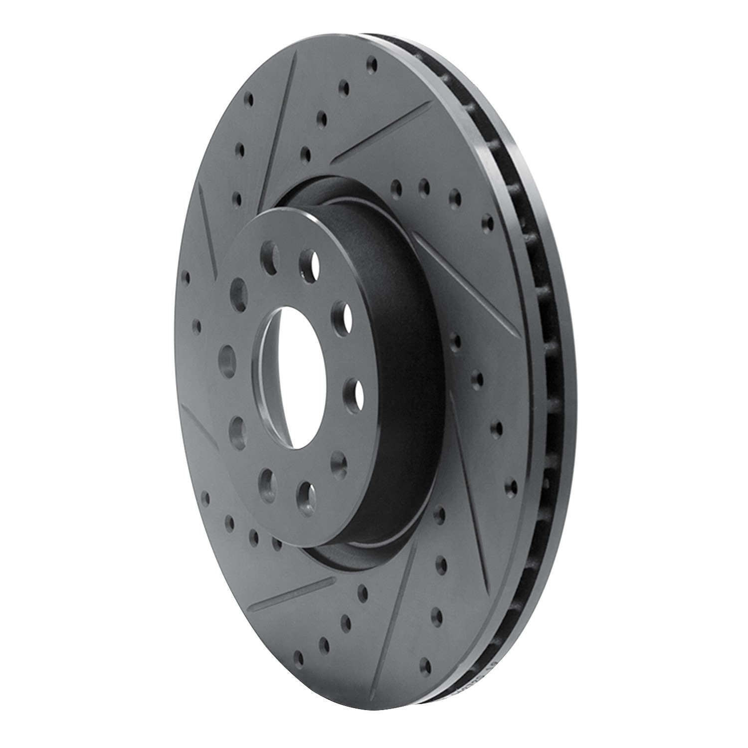 DYN 633-74053L DFC Brake Rotor - Drilled and Slotted - Black