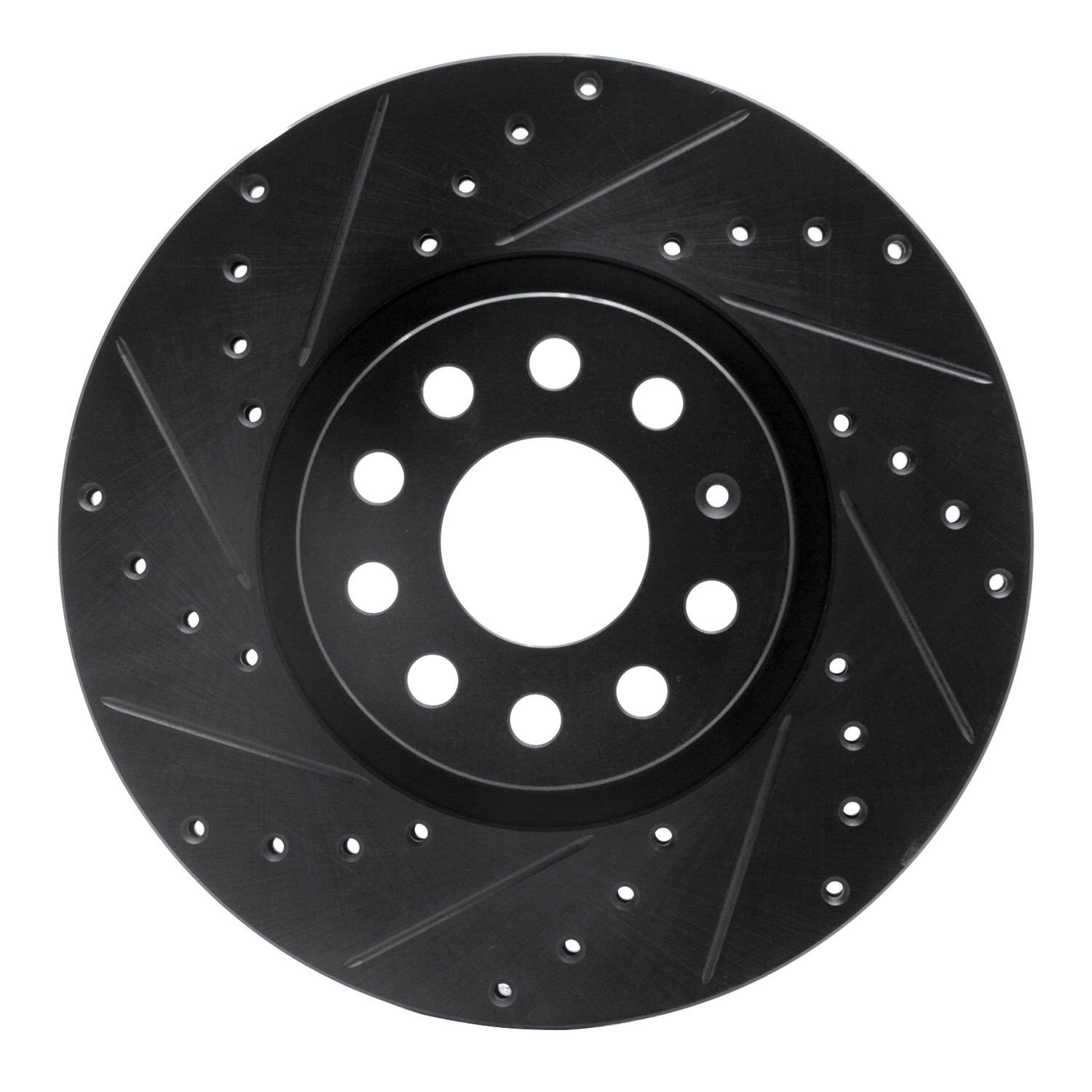 DYN 633-74053L DFC Brake Rotor - Drilled and Slotted - Black - Image 3