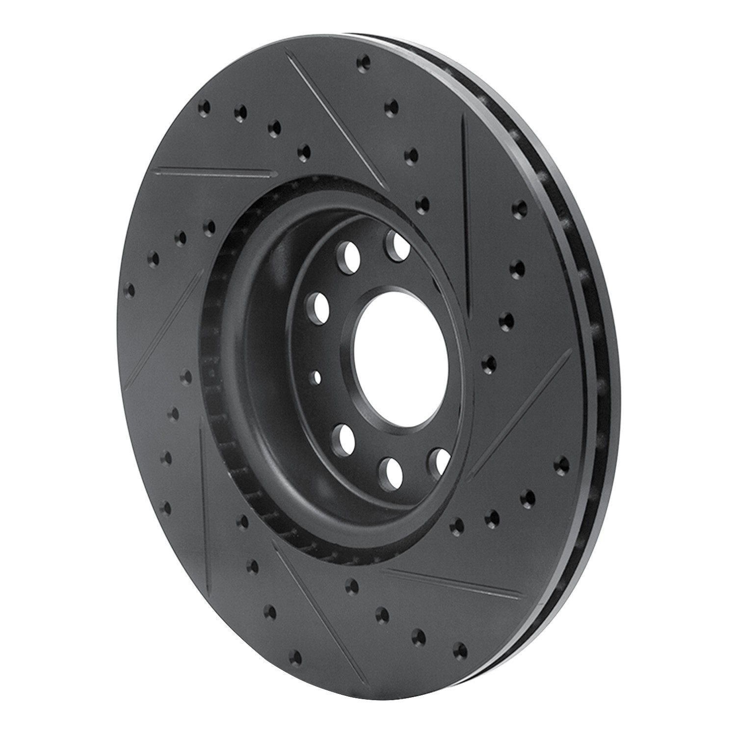 DYN 633-74053L DFC Brake Rotor - Drilled and Slotted - Black - Image 5