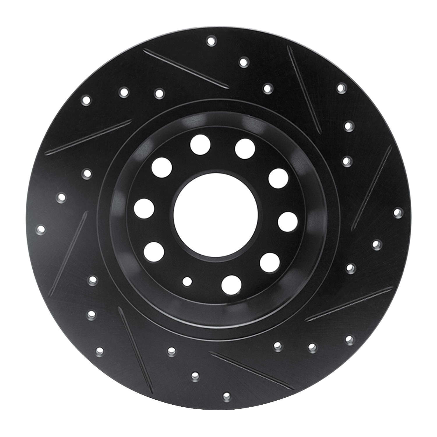 DYN 633-74055L DFC Brake Rotor - Drilled and Slotted - Black - Image 2