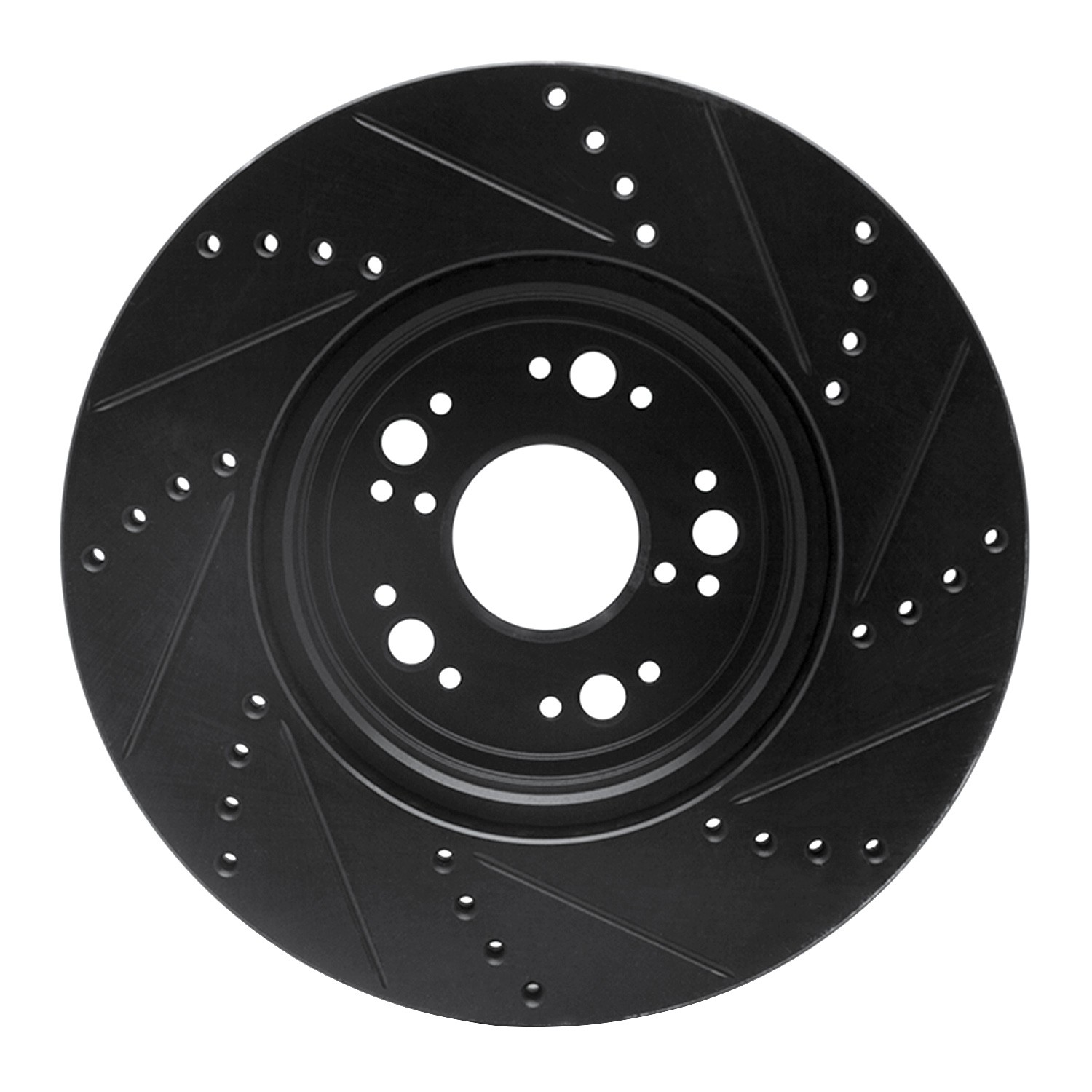 DYN 633-75008L DFC Brake Rotor - Drilled and Slotted - Black - Image 2