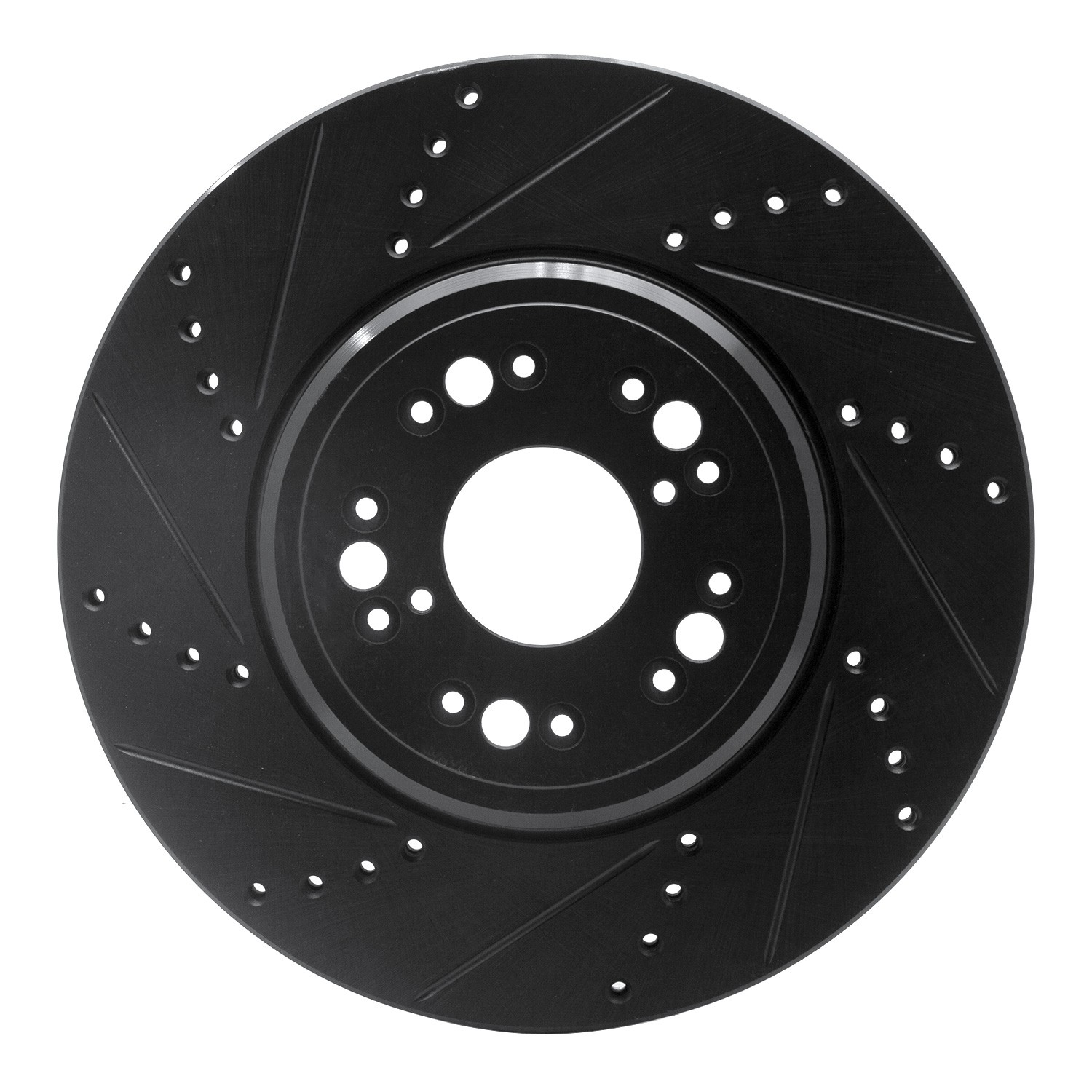 DYN 633-75008L DFC Brake Rotor - Drilled and Slotted - Black - Image 3
