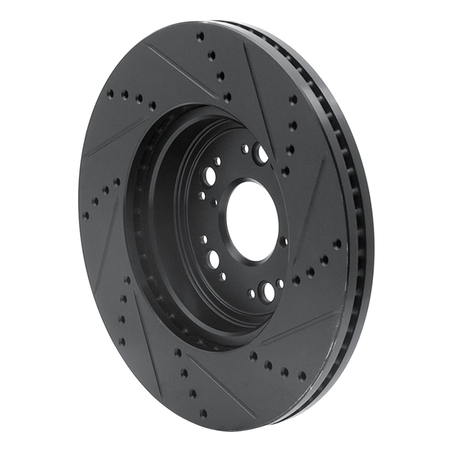 DYN 633-75008L DFC Brake Rotor - Drilled and Slotted - Black - Image 5
