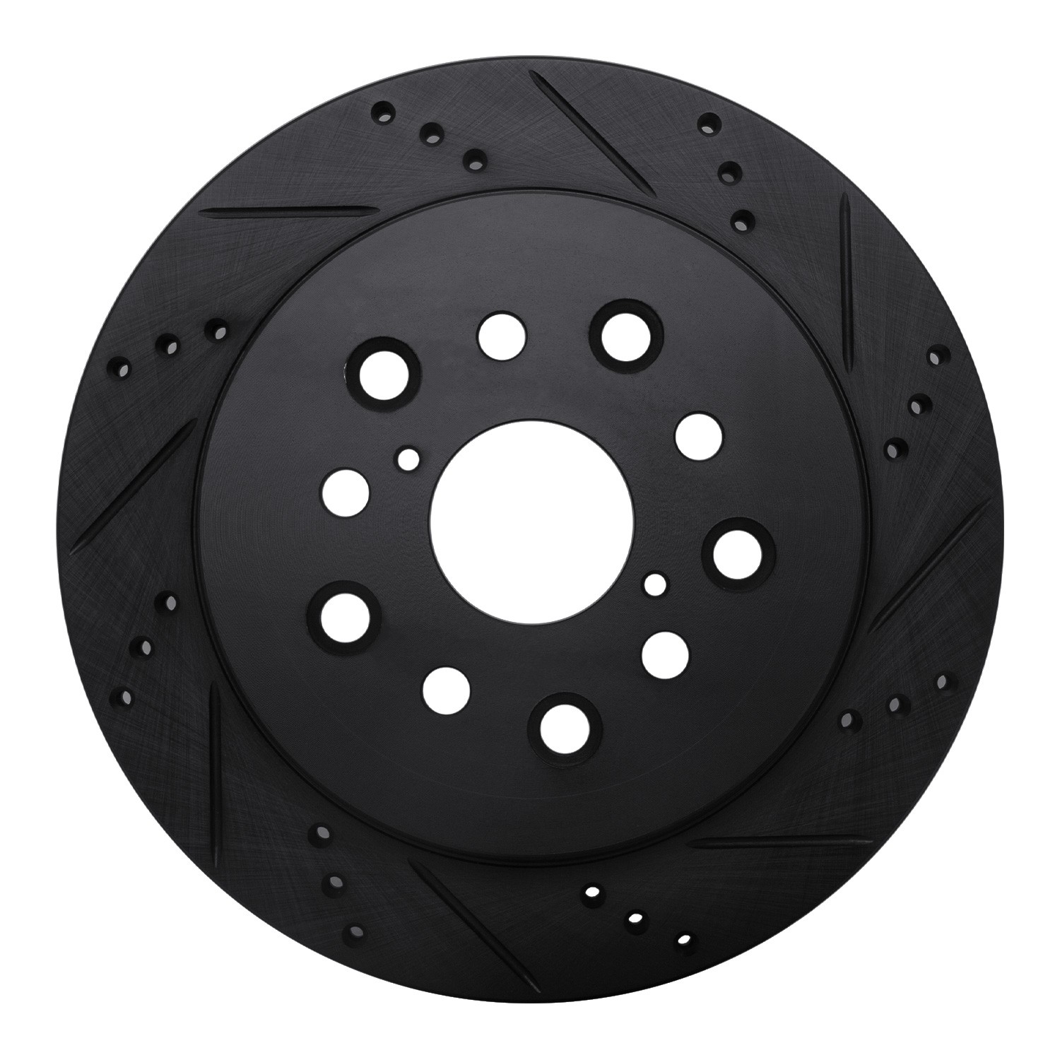 DYN 633-75010R DFC Brake Rotor - Drilled and Slotted - Black - Image 3